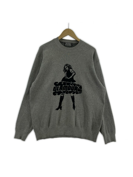 HYSTERIC GLAMOUR ニット・セーター 22AW VIXEN GIRL ジャカード セーター グレー