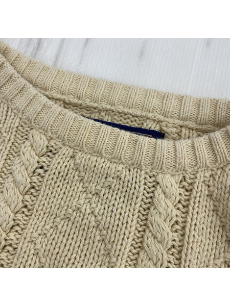 old ralph lauren cotton knit ベージュ L