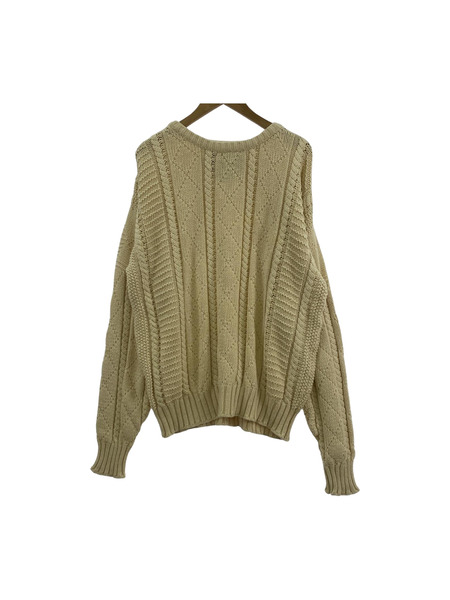 old ralph lauren cotton knit ベージュ L