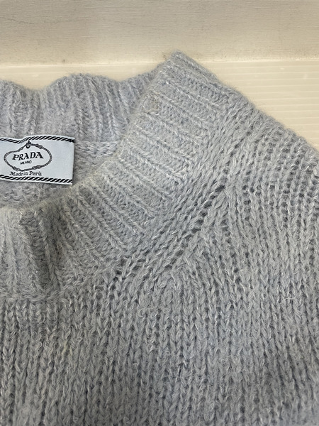 PRADA 2013 アルパカシルクニット 44 サックス