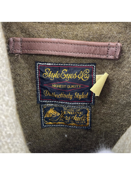 ブルゾン・ジャンパー Style eyes ウール ホースハイド ベージュ (38)