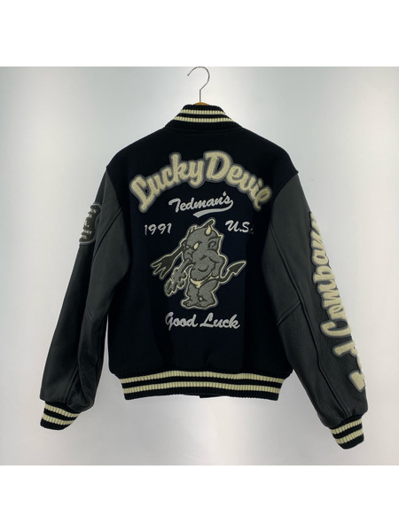 TED COMPANY ブルゾン・ジャンパー TDJ-16000/フルデコ/ワペン/袖レザー/黒/40