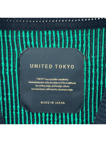 UNITED TOKYO ニット・セーター アシンメトリーニット 緑黒