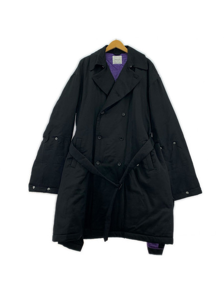 jonnlynx ジャケット 裏地キルティング オーバーコート BLK