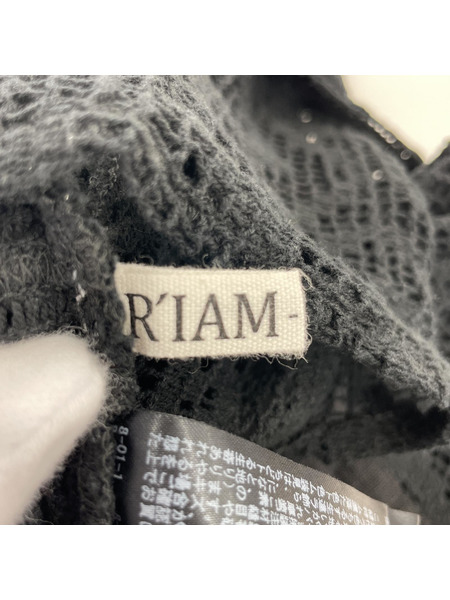 plage R'IAM レースミニシャツ 黒