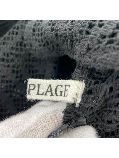 plage R'IAM レースミニシャツ 黒