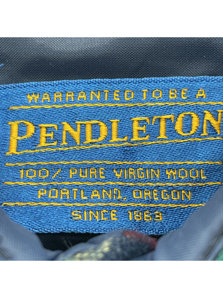 PENDLETON USA製　ウールチェックシャツ　緑