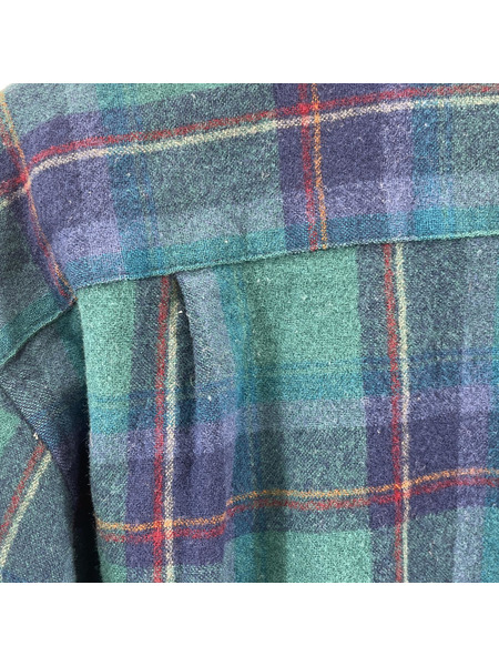 PENDLETON USA製　ウールチェックシャツ　緑