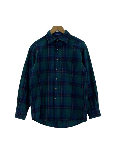 PENDLETON USA製　ウールチェックシャツ　緑