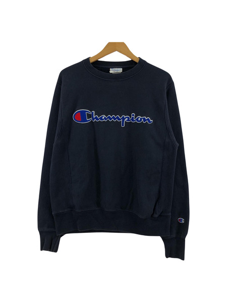 Champion REVERSE WEAVE ロゴスウェット ネイビー（L）[値下]