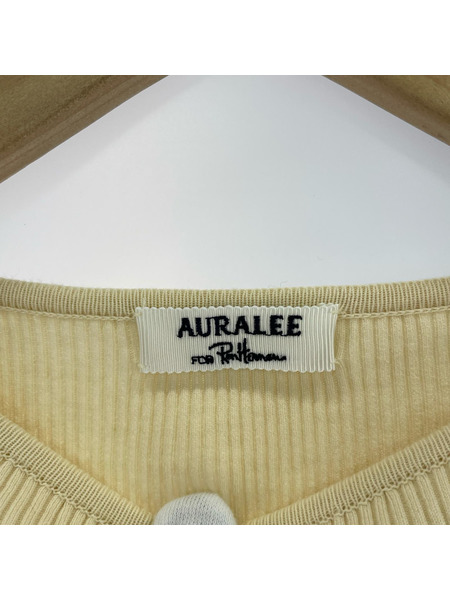 AURALEE 長袖Tシャツ・カットソー RHC リブトップス 0 アイボリー