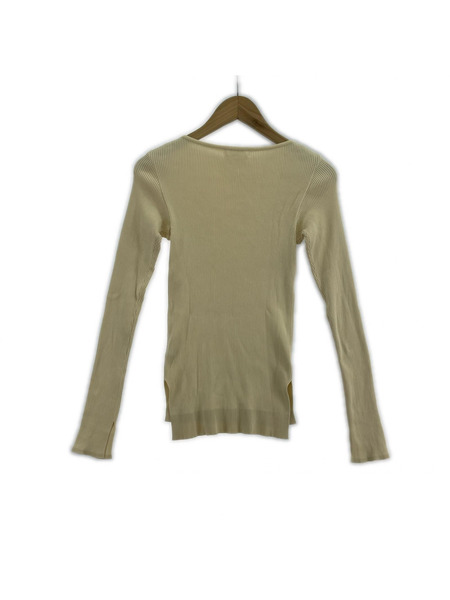 AURALEE 長袖Tシャツ・カットソー RHC リブトップス 0 アイボリー