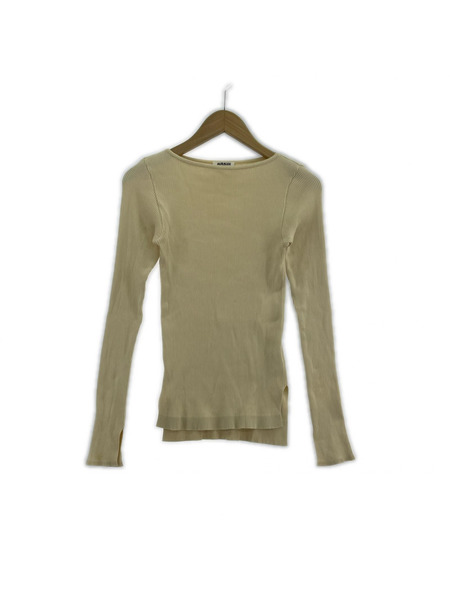 AURALEE 長袖Tシャツ・カットソー RHC リブトップス 0 アイボリー