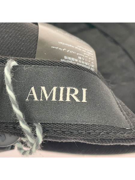 AMIRI Varsity Patch MA 刺繍6パネルキャップ OS ブラック