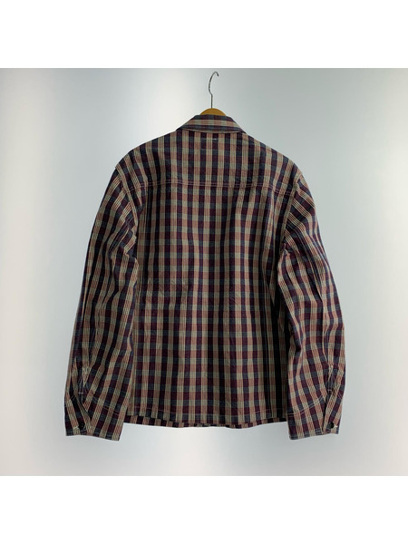 SUN SURF ジャケット PALAKA CHECK WORK JACKET BLU/PNK 40
