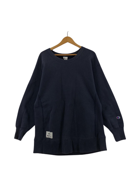 Champion×WTAPS REVERSE WEAVE CREW NECK NAVY(L)[値下]