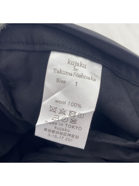 kujaku by Takuma Nishizaka ツータックパンツ (1) ブラック