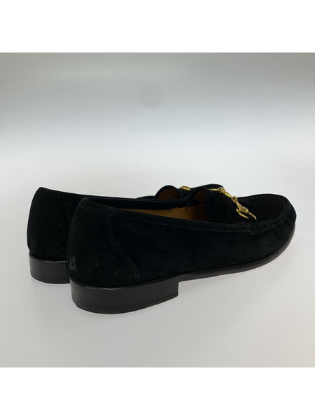 COLE HAAN シューズ スウェード ビットローファー 黒 (27.5)