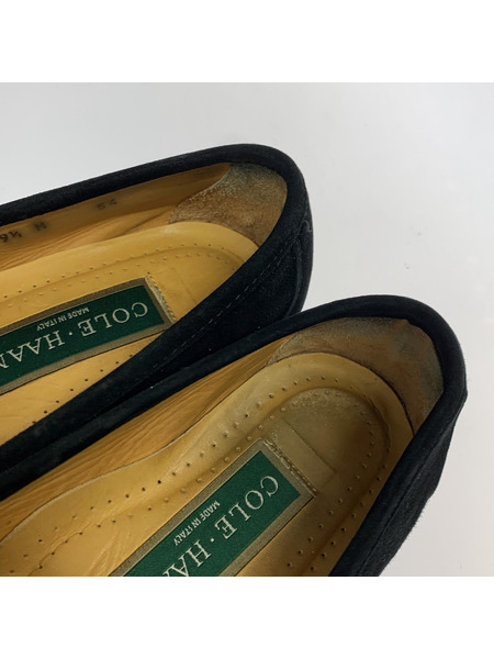 COLE HAAN シューズ スウェード ビットローファー 黒 (27.5)