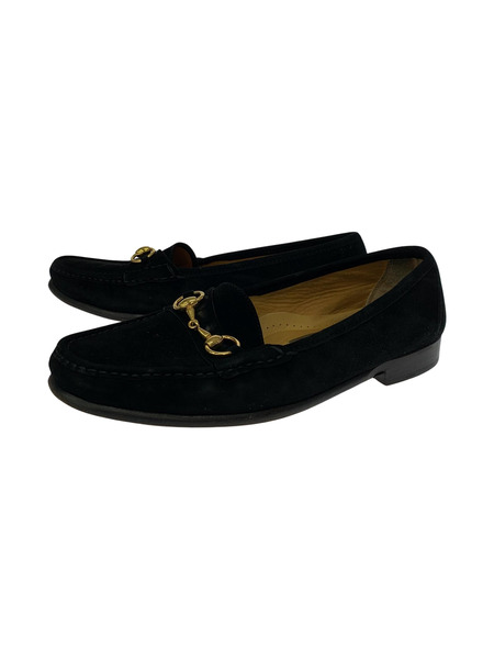COLE HAAN シューズ スウェード ビットローファー 黒 (27.5)