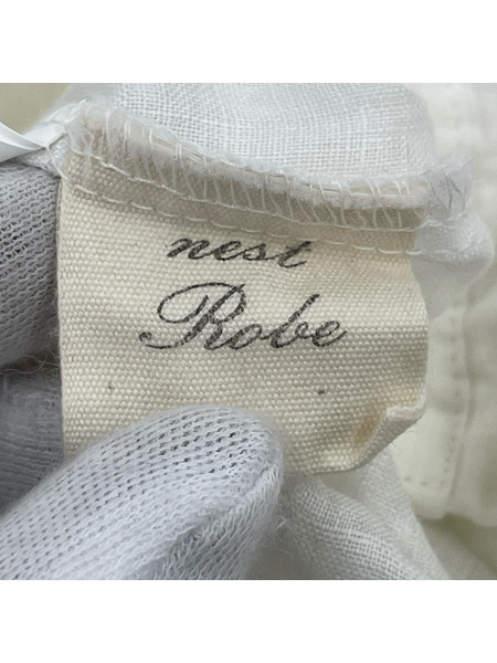 nest Robe 長袖シャツ リネンバルーンシャツブラウス WHT