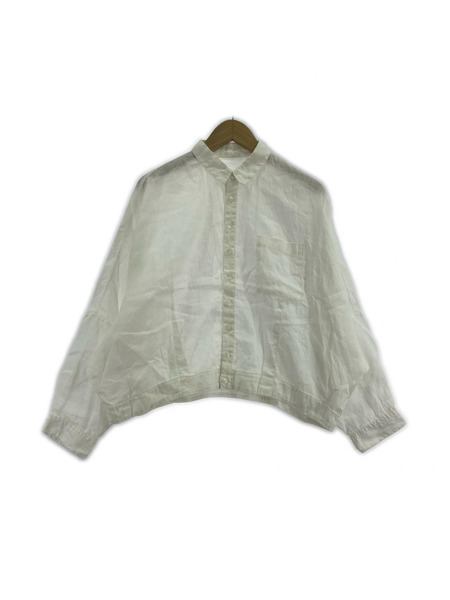 nest Robe 長袖シャツ リネンバルーンシャツブラウス WHT