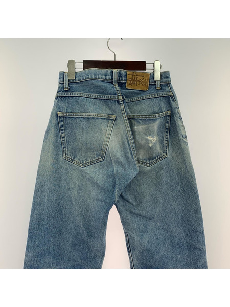 STUSSY デニム・ジーンズ 90s ダメージデニムパンツ (W28)