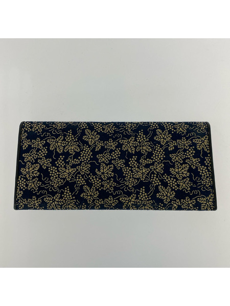 長財布 印傳屋 長財布 紺地×白漆