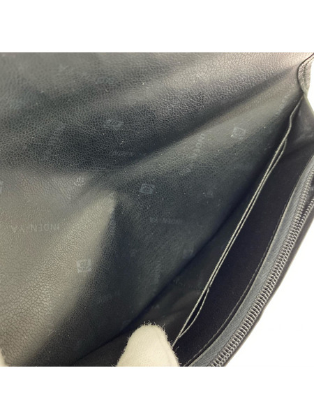 長財布 印傳屋 長財布 紺地×白漆