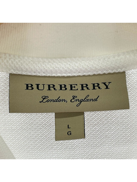 BURBERRY ポロシャツ コットンポロシャツ L WHT