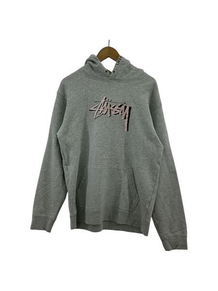 STUSSY POロゴパーカー グレー (L)