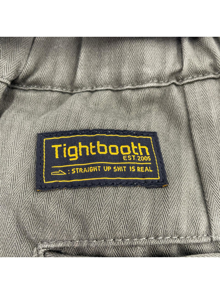 TIGHTBOOTH ヘリンボーンバルーンパンツ L オリーブ
