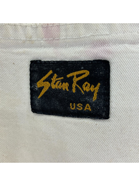 OLD・VINTAGE パンツ Stan Ray 80s USA製 ダブルニー ペンキペインター 白