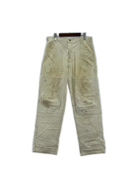 OLD・VINTAGE パンツ Stan Ray 80s USA製 ダブルニー ペンキペインター 白