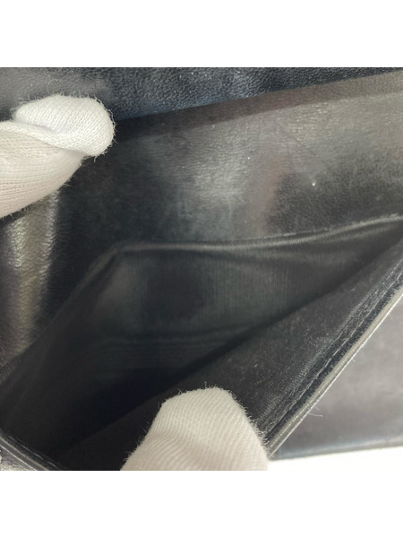 長財布 キャビアスキン 黒 ガマ口 長財布