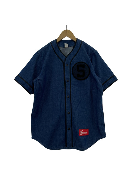 Supreme 13AW Denim Baseball Shirt S インディゴ