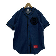 Supreme 13AW Denim Baseball Shirt S インディゴ