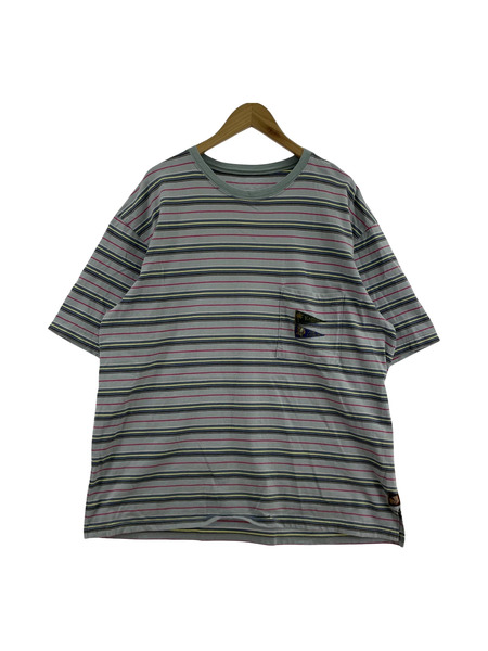 KAPITAL Multi-Border Jersey Pennant Tee XL