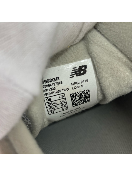 NEW BALANCE スニーカー USA製 M992GR (27.0) グレー