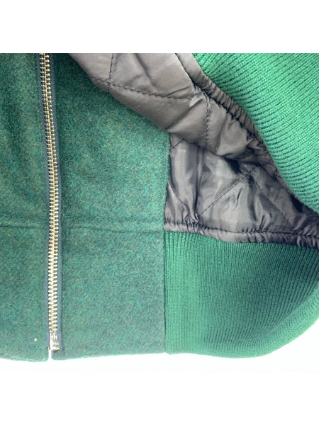 Champion ジャケット ウールスタジャン ワッペン M 緑