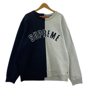 Supreme スウェット・トレーナー バイカラー スウェット グレー 黒