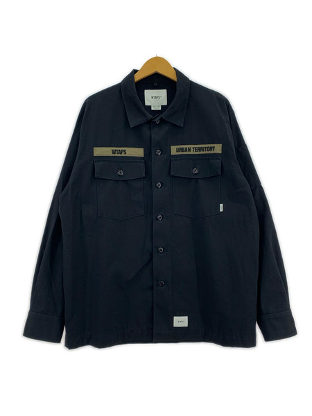WTAPS 長袖シャツ BUDS LS COTTON TWILL/BLK (03)