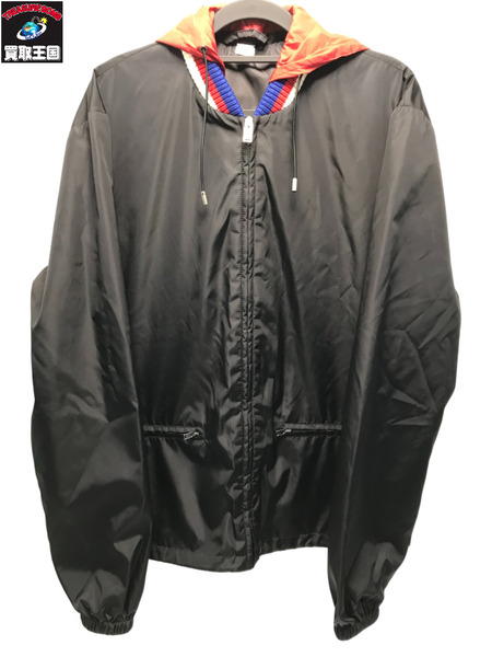 GUCCI 473302 Z719B ヴィンテージロゴ ナイロンジャケット 黒 サイズ46 グッチ