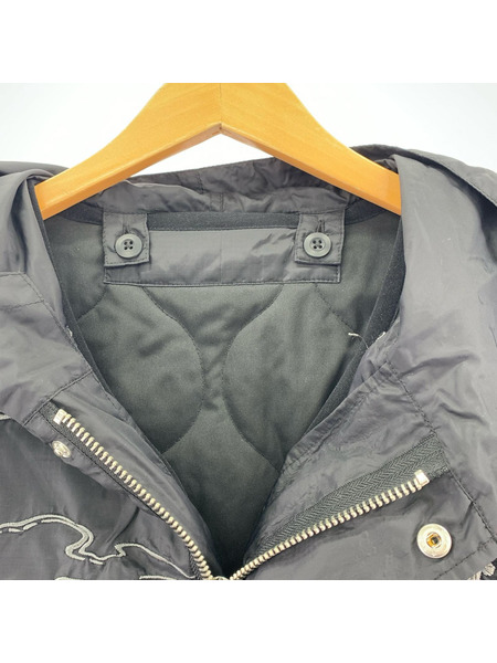 絡繰魂 刺繍 ライナー付 モッズコート ブラック[値下]