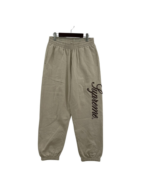 Supreme 24AW Embroidered Script Sweatpant S ベージュ