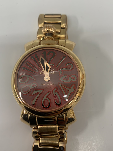 GaGa MILANO マヌアーレ35 6021.4 QZ 本体のみ ガガ ミラノ Manuale 35mm  レッド文字盤 腕時計 レディース クォーツ ウォッチ[値下]