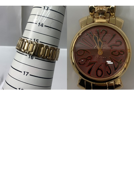 GaGa MILANO マヌアーレ35 6021.4 QZ 本体のみ ガガ ミラノ Manuale 35mm  レッド文字盤 腕時計 レディース クォーツ ウォッチ[値下]