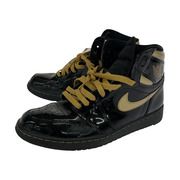 NIKE AIR JORDAN 1 HIGH OG BLACK METALIC GOLD 27.0cm