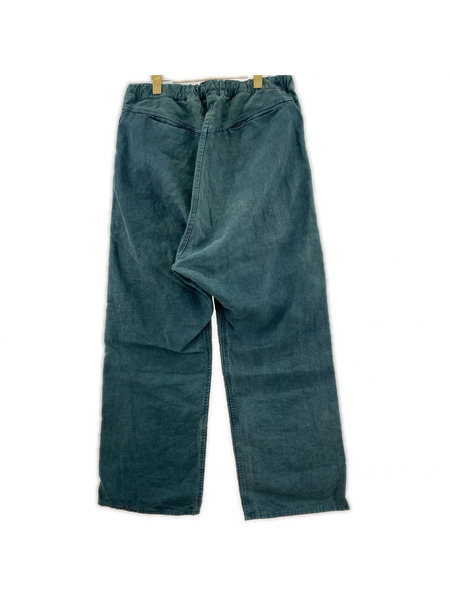 OUTIL INDIGO LINEN PANTS 青 (2)