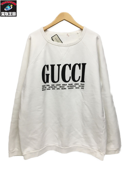ラグ衣料その他 GUCCI シティ スウェット ラグラン ホワイト(XL)